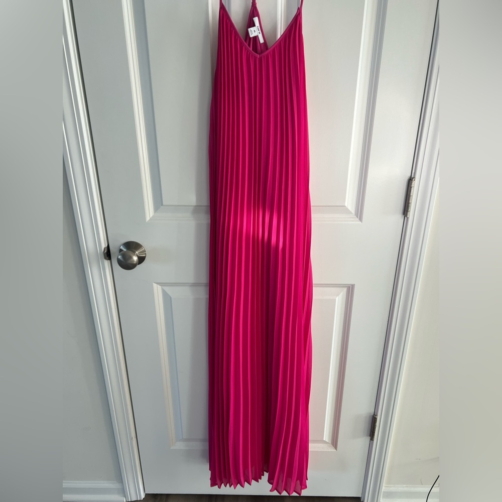 Bar III Hot Pink Pleated Maxi Dress